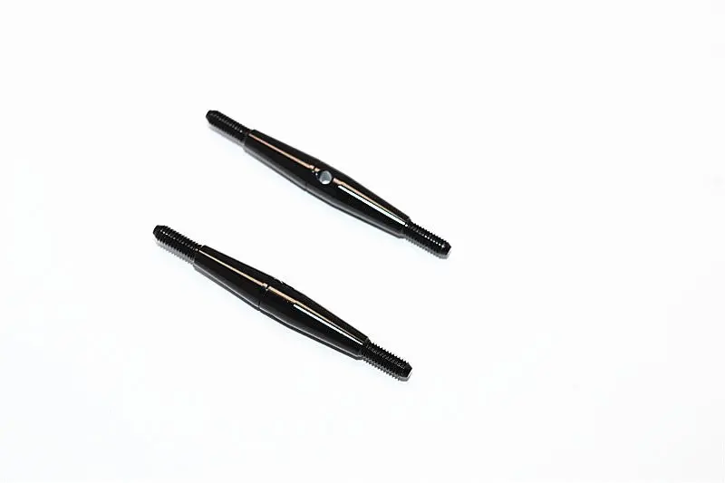 Aluminum 3Mm Clockwise And Anti Clockwise Turnbuckles (Total Length 45Mm, Both Sides Thread 7.5Mm, Body 30Mm) - 1Pr Black 1
