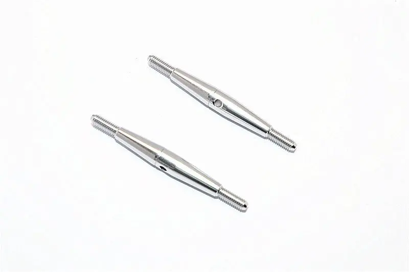 Aluminum 3Mm Clockwise And Anti Clockwise Turnbuckles (Total Length 45Mm, Both Sides Thread 7.5Mm, Body 30Mm) - 1Pr Silver 1