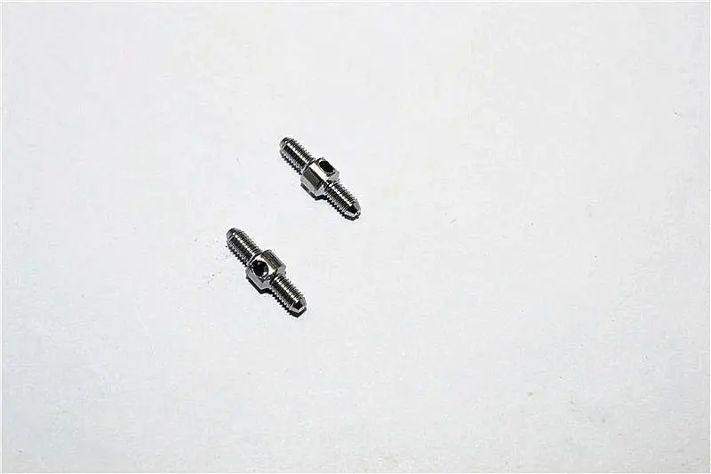 Aluminum 3Mm Clockwise And Anticlockwise Turnbuckles (Total Length 15Mm, Both Sides Thread 5Mm, Body 5Mm) - 1Pr Gray Silver 1