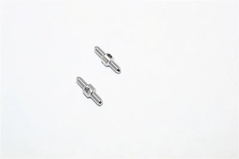 Aluminum 3Mm Clockwise And Anticlockwise Turnbuckles (Total Length 15Mm, Both Sides Thread 5Mm, Body 5Mm) - 1Pr Silver 1