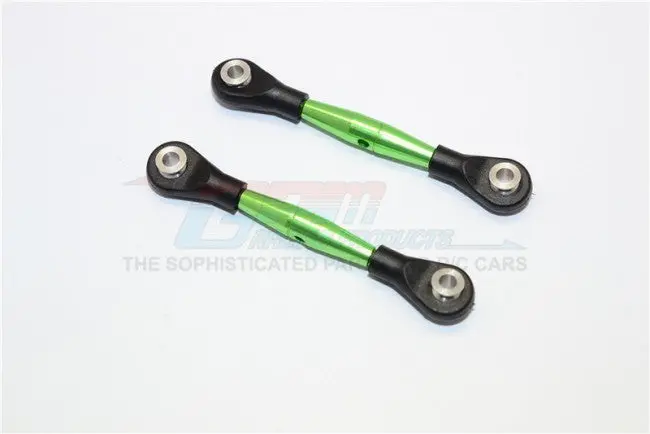 Aluminum 3Mm Clockwise And Anticlockwise Turnbuckles With 12.5Mm Long Plastic Ends & 5.8X3x6mm Balls (Total Length 59Mm-63Mm, From Hole To Hole 50Mm-54Mm) - 1Pr Green 1
