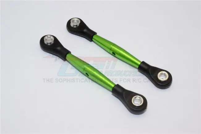 Aluminum 3Mm Clockwise And Anticlockwise Turnbuckles With 12.5Mm Long Plastic Ends & 5.8X3x6mm Balls (Total Length 64Mm-68Mm,From Hole To Hole 55Mm-59Mm) - 1Pr Green 1