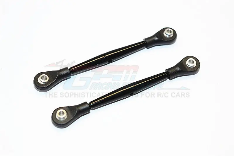 Aluminum 3Mm Clockwise And Anticlockwise Turnbuckles With 5.8X2.5X6mm Balls (Length 64Mm To 67Mm) - 1Pr Black 1