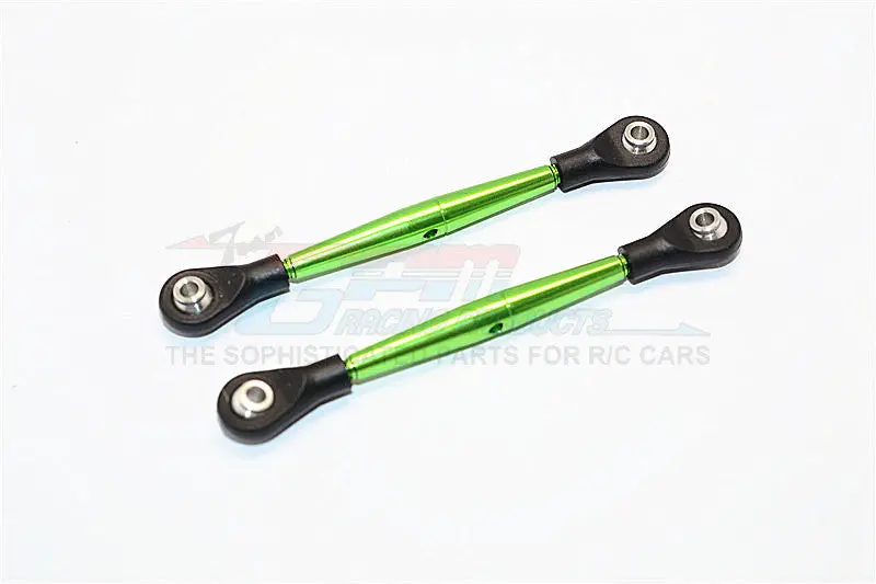 Aluminum 3Mm Clockwise And Anticlockwise Turnbuckles With 5.8X2.5X6mm Balls (Length 64Mm To 67Mm) - 1Pr Green 1