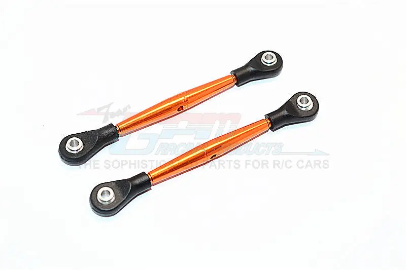 Aluminum 3Mm Clockwise And Anticlockwise Turnbuckles With 5.8X2.5X6mm Balls (Length 64Mm To 67Mm) - 1Pr Orange 1
