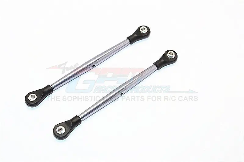 Aluminum 3Mm Clockwise And Anticlockwise Turnbuckles With 5.8X2.5X6mm Balls (Length 86Mm To 89Mm) - 1Pr Gray Silver 1