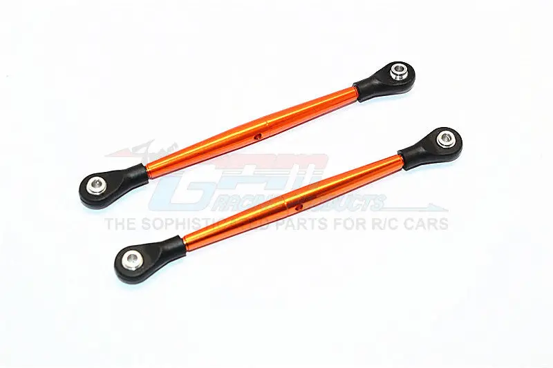 Aluminum 3Mm Clockwise And Anticlockwise Turnbuckles With 5.8X2.5X6mm Balls (Length 86Mm To 89Mm) - 1Pr Orange 1