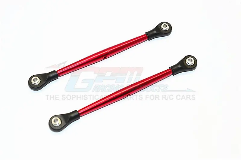 Aluminum 3Mm Clockwise And Anticlockwise Turnbuckles With 5.8X2.5X6mm Balls (Length 86Mm To 89Mm) - 1Pr Red 1