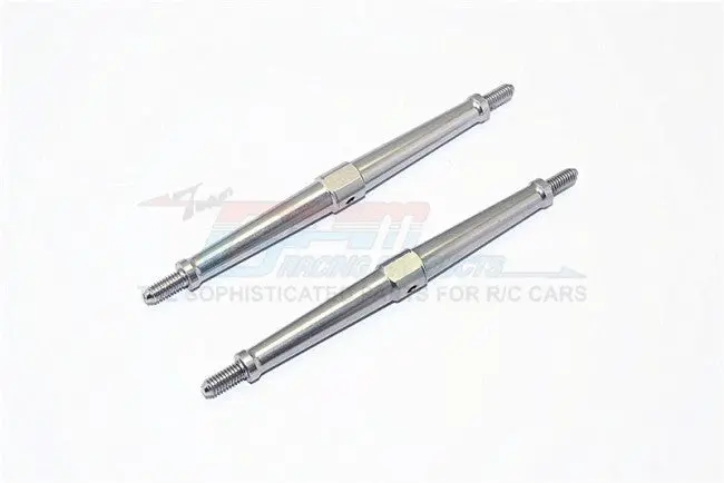 Aluminum 4Mm Clockwise And Anticlockwise Turnbuckles (Total Length 102Mm - Both Side Thread 9.5Mm) - 1Pr Gray Silver 1