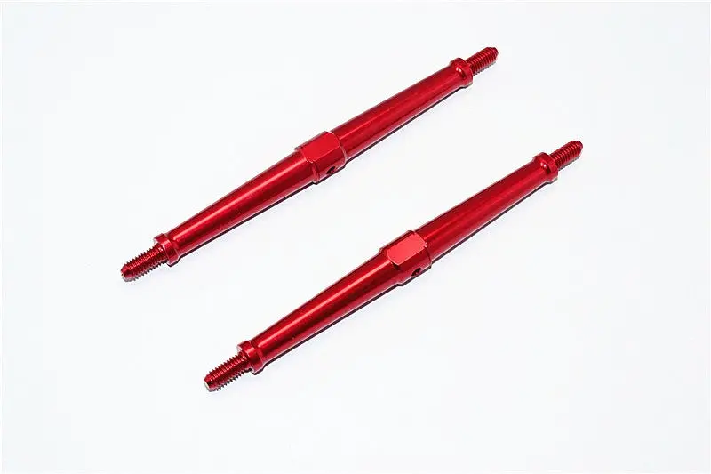 Aluminum 4Mm Clockwise And Anticlockwise Turnbuckles (Total Length 102Mm - Both Side Thread 9.5Mm) - 1Pr Red 1