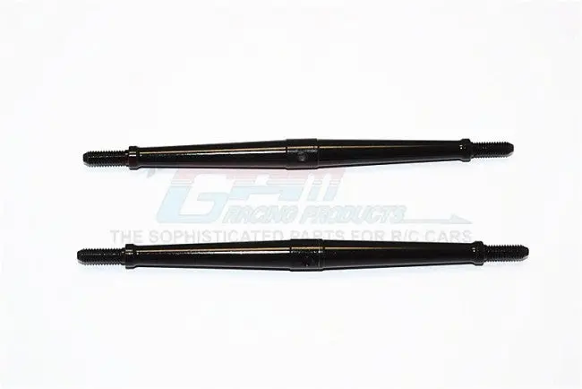 Aluminum 4Mm Clockwise And Anticlockwise Turnbuckles (Total Length 115.5Mm - Both Side Thread 12Mm) - 1Pr Black 1