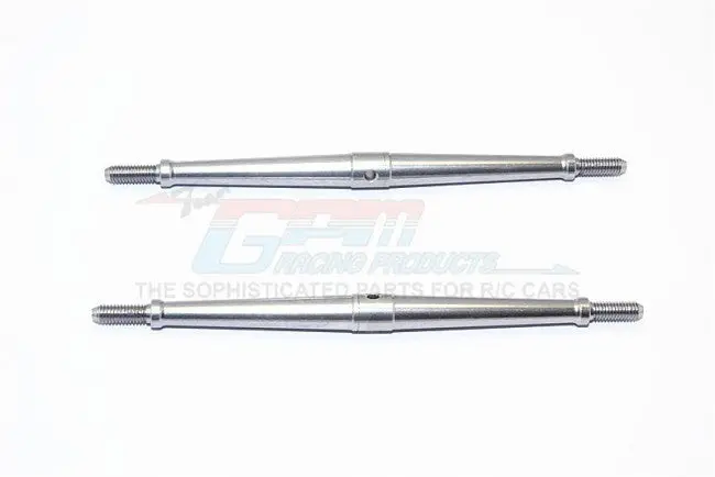 Aluminum 4Mm Clockwise And Anticlockwise Turnbuckles (Total Length 115.5Mm - Both Side Thread 12Mm) - 1Pr Gray Silver 1
