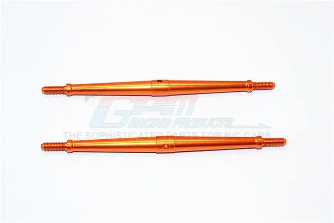 Aluminum 4Mm Clockwise And Anticlockwise Turnbuckles (Total Length 115.5Mm - Both Side Thread 12Mm) - 1Pr Orange 1