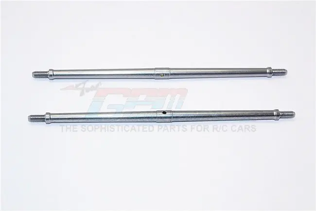 Aluminum 4Mm Clockwise And Anticlockwise Turnbuckles (Total Length 147.5Mm - Both Side Thread 10Mm) - 1Pr Gray Silver 1