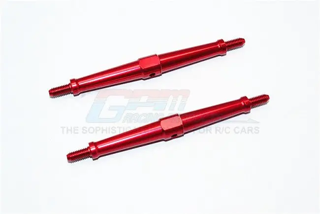 Aluminum 4Mm Clockwise And Anticlockwise Turnbuckles (Total Length 86.5Mm - Both Side Thread 9.5Mm) - 1Pr Red 1