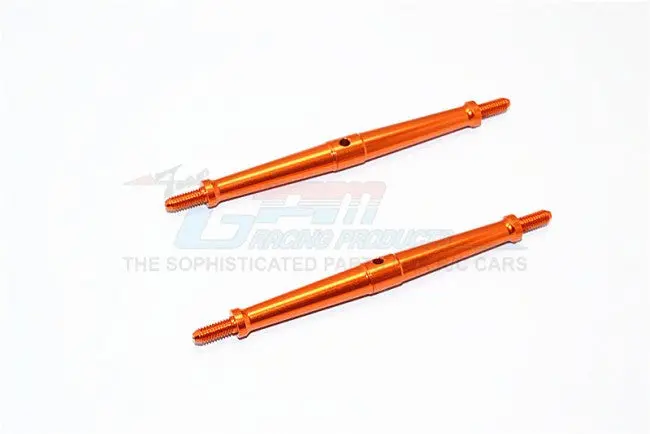 Aluminum 4Mm Clockwise And Anticlockwise Turnbuckles (Total Length 96Mm - Both Side Thread 10Mm) - 1Pr Orange 1