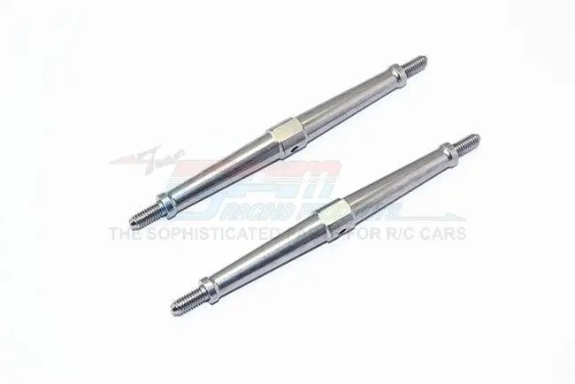 Aluminum 4Mm Clockwise And Anticlockwise Turnbuckles (Total Length 97.5Mm - Both Side Thread 9.5Mm) - 1Pr Gray Silver 1