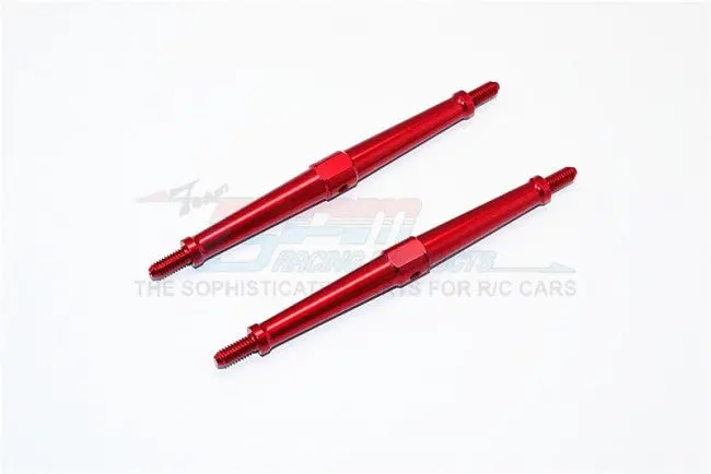 Aluminum 4Mm Clockwise And Anticlockwise Turnbuckles (Total Length 97.5Mm - Both Side Thread 9.5Mm) - 1Pr Red 1