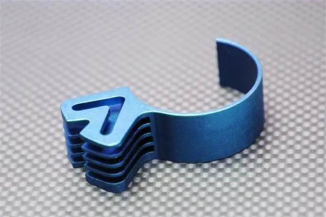 Aluminum 5-Fins Motor Heat Sink - 1Pc Blue 1