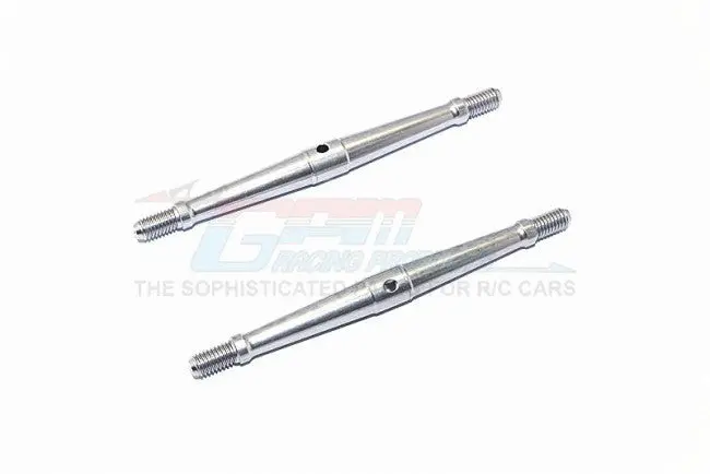 Aluminum 5Mm Clockwise And Anticlockwise Turnbuckles (Total Length 87Mm - Both Side Thread 10Mm) - 1Pr Gray Silver 1