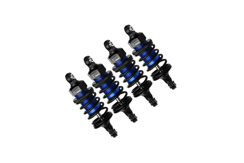 Aluminum 6061 Alloy Front+Rear (60Mm) Oil Filled Ultra Shocks For Traxxas 1/10 4-Tec Drift Ford Mustang Rwd Drift Car Rtr 105237-4 Upgrades - Blue 1