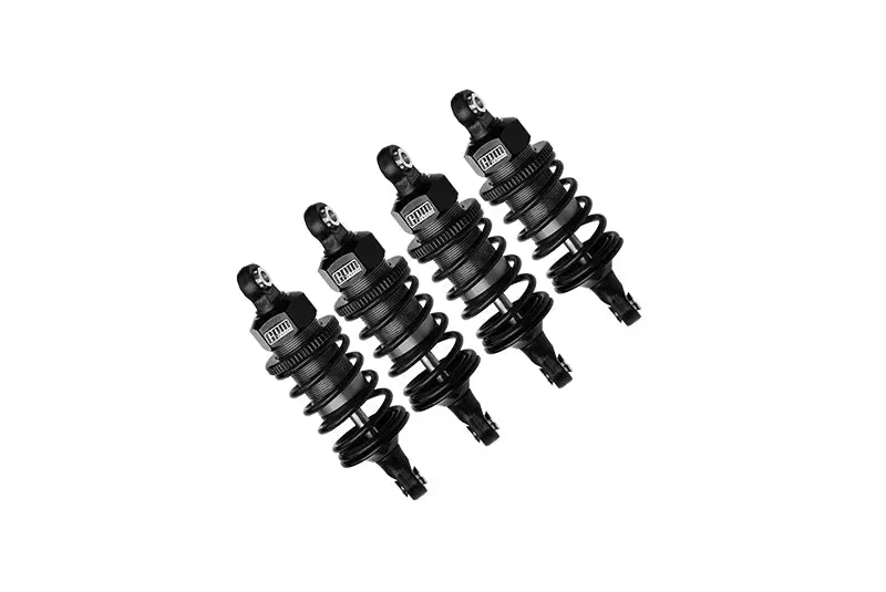 Aluminum 6061 Alloy Front+Rear (60Mm) Oil Filled Ultra Shocks For Traxxas 1/10 4-Tec Drift Ford Mustang Rwd Drift Car Rtr 105237-4 Upgrades - Gray Silver 1