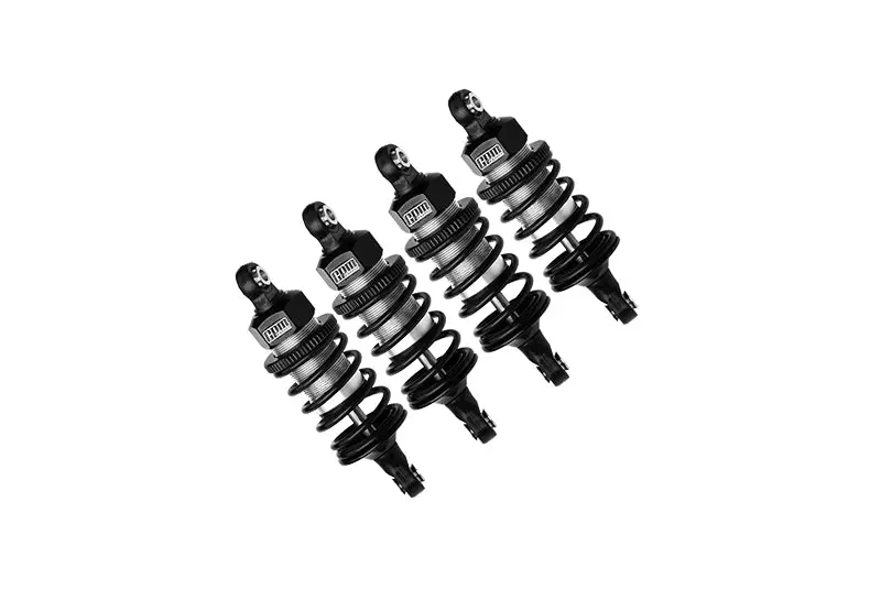 Aluminum 6061 Alloy Front+Rear (60Mm) Oil Filled Ultra Shocks For Traxxas 1/10 4-Tec Drift Ford Mustang Rwd Drift Car Rtr 105237-4 Upgrades - Silver 1
