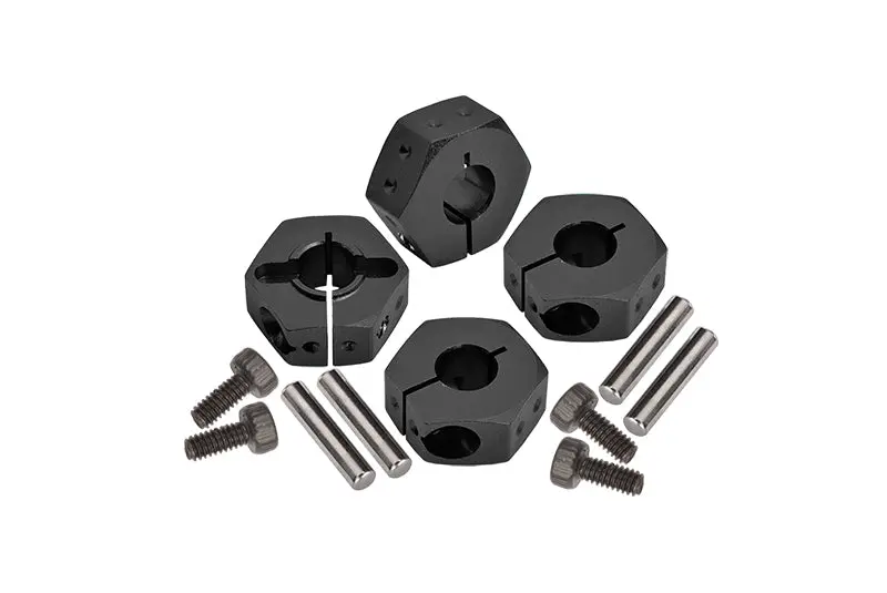 Aluminum 6061 Clamp Type Wheel Hub For Tamiya 1:10 Rc 4Wd Xv-02 Pro (58707) / Bbx Bb-01 (58719) Upgrade Parts - Black 1