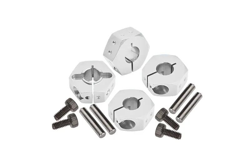 Aluminum 6061 Clamp Type Wheel Hub For Tamiya 1:10 Rc 4Wd Xv-02 Pro (58707) / Bbx Bb-01 (58719) Upgrade Parts - Silver 1