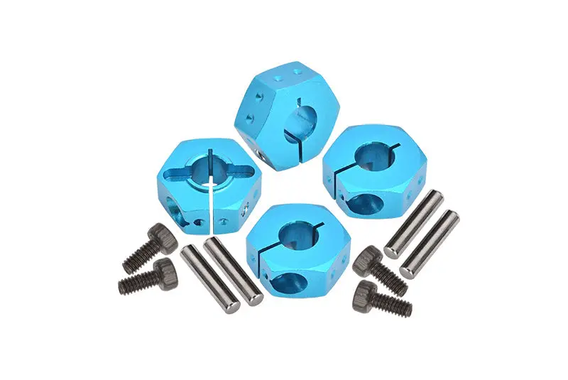 Aluminum 6061 Clamp Type Wheel Hub For Tamiya 1:10 Rc 4Wd Xv-02 Pro (58707) / Bbx Bb-01 (58719) Upgrade Parts - Sky Blue 1