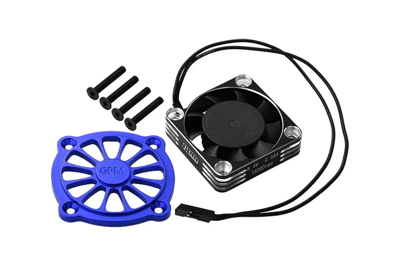 Aluminum 6061 Motor Heatsink With Metal Frame Cooling Fan And Protective Cover For Arrma 1/10 Gorgon 4X2 Mega 550 Brushed Monster Truck-Ara3230 Upgrades - Blue 1
