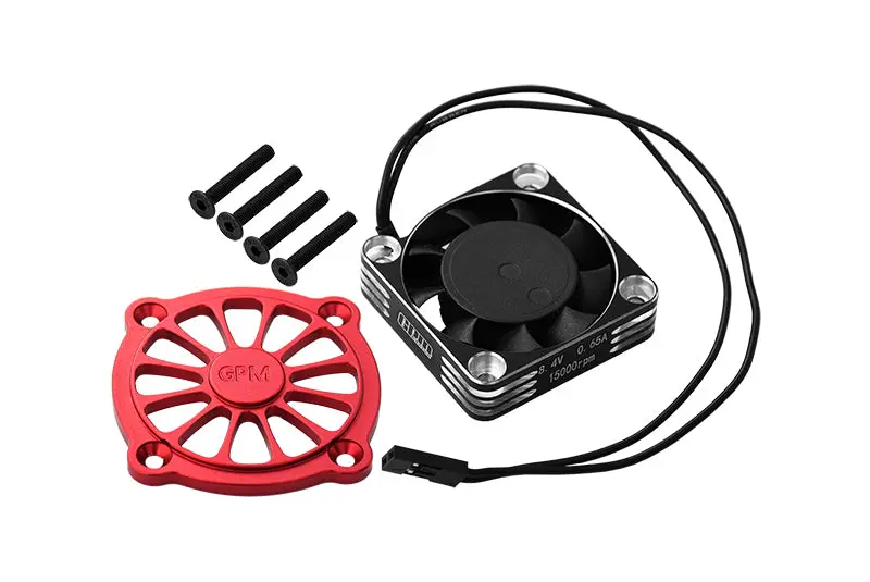 Aluminum 6061 Motor Heatsink With Metal Frame Cooling Fan And Protective Cover For Arrma 1/10 Gorgon 4X2 Mega 550 Brushed Monster Truck-Ara3230 Upgrades - Red 1