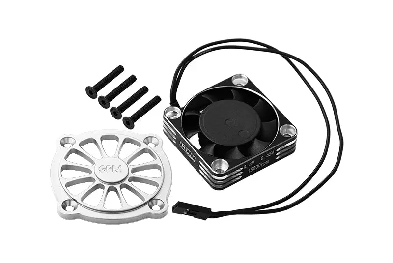 Aluminum 6061 Motor Heatsink With Metal Frame Cooling Fan And Protective Cover For Arrma 1/10 Gorgon 4X2 Mega 550 Brushed Monster Truck-Ara3230 Upgrades - Silver 1