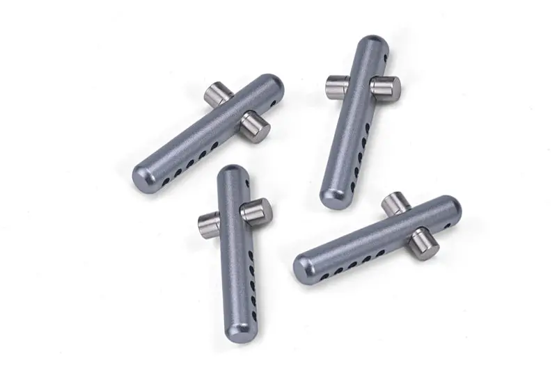 Aluminum 6061 + Stainless Steel Front+Rear Body Post For Arrma 1:7 Infraction 6S Blx-Ara109001 / Infraction 6S V2-Ara7615v2 Upgrade Parts - Gray Silver 1