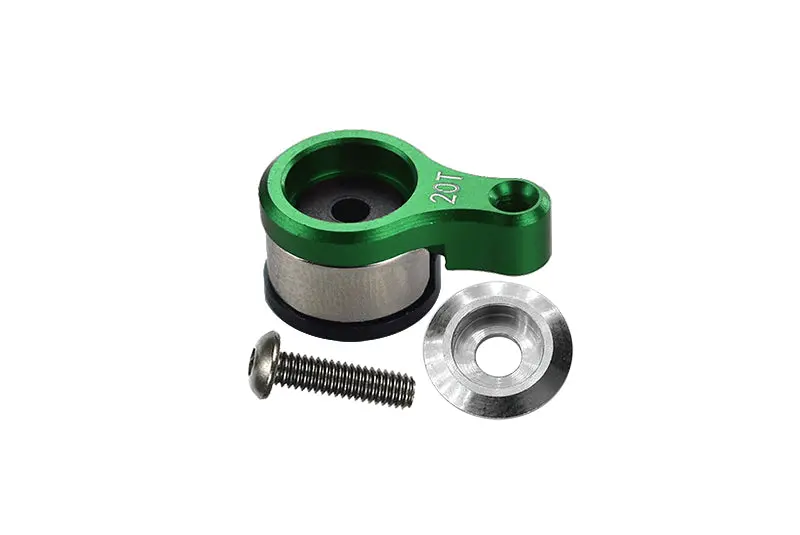 Aluminum 6061-T6 20T Servo Horn With Built-In Spring For Losi 1/18 Mini-T 2.0 2Wd Stadium Truck Upgrades - Green 1