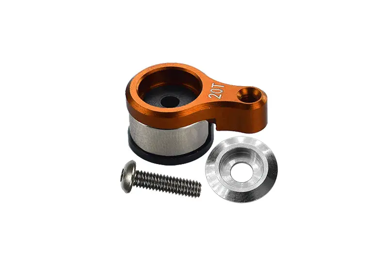 Aluminum 6061-T6 20T Servo Horn With Built-In Spring For Losi 1/18 Mini-T 2.0 2Wd Stadium Truck Upgrades - Orange 1