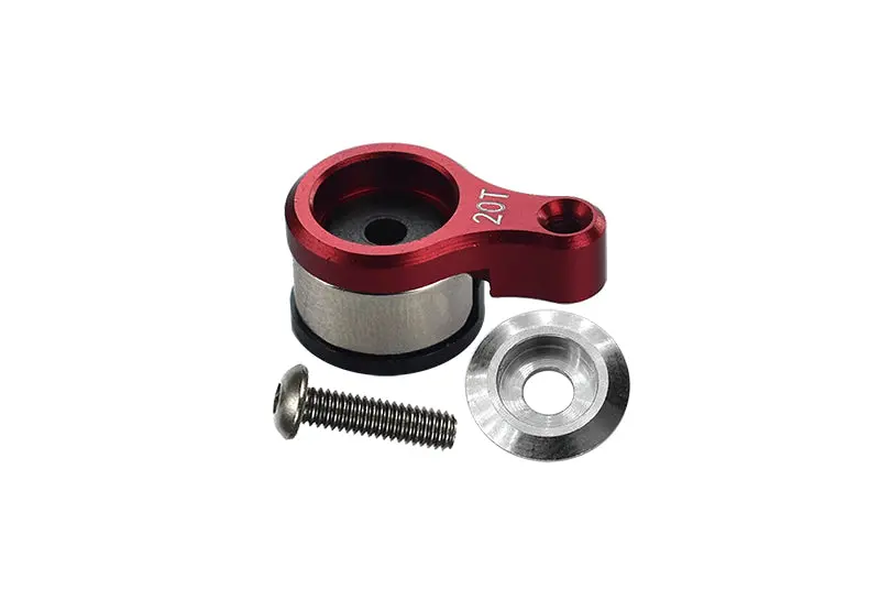Aluminum 6061-T6 20T Servo Horn With Built-In Spring For Losi 1/18 Mini-T 2.0 2Wd Stadium Truck Upgrades - Red 1