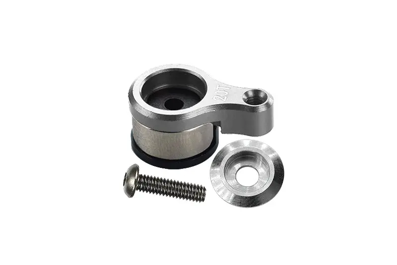Aluminum 6061-T6 20T Servo Horn With Built-In Spring For Losi 1/18 Mini-T 2.0 2Wd Stadium Truck Upgrades - Silver 1
