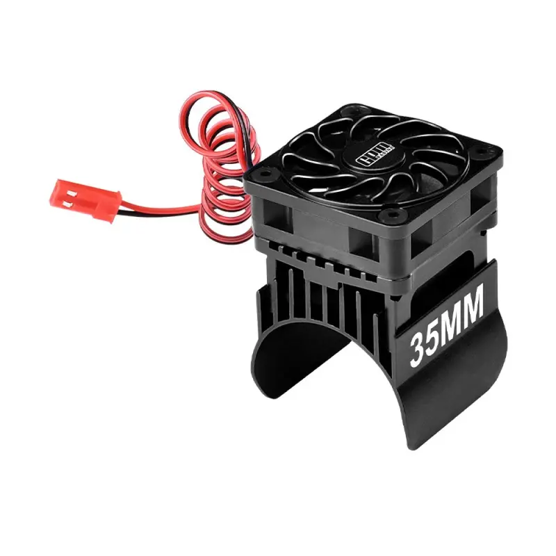Aluminum 6061-T6 Alloy Cooling Fan With 35Mm Motor Heatsink For Traxxas 1:16 Mini Maxx 4Wd 107154-1 / Mini Xrt Vxl-3S 108076-1 Monster Truck Upgrades - Black 1