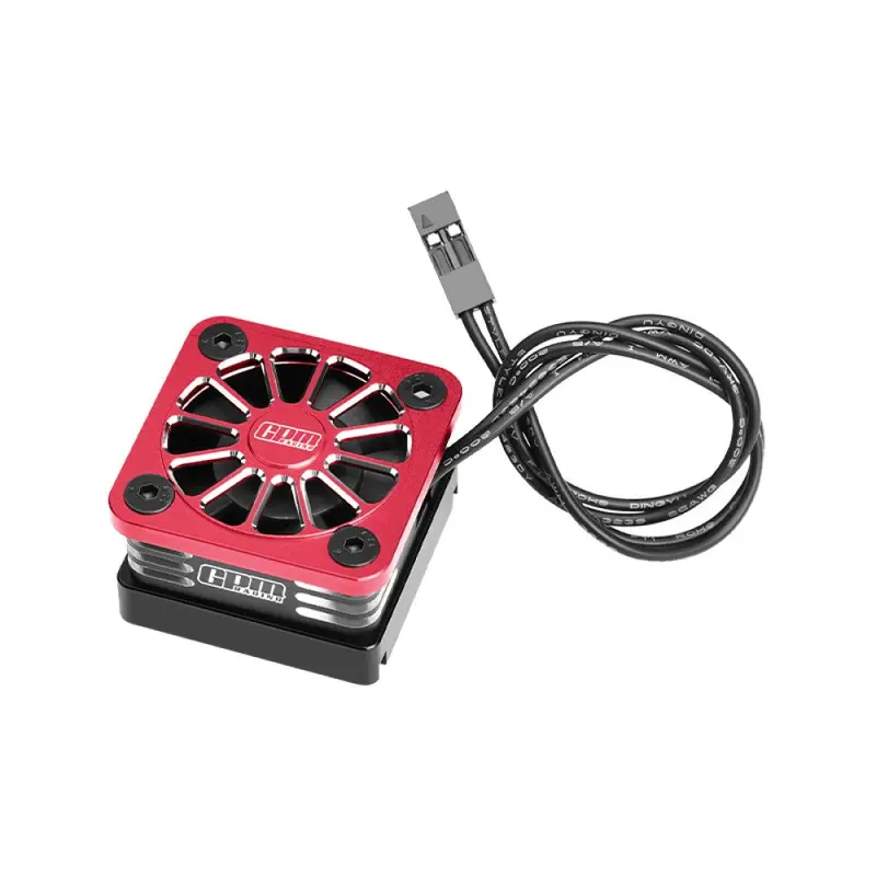 Aluminum 6061-T6 Alloy Esc High Speed Cooling Fan 20000 Rpm (Bl-2S: 3383 And Velineon Vxl-3S: 3355R) For Traxxas 1:16 Mini Xrt / Mini Maxx / 1:8 Jato 4X4 / 1:10 Slash Mudboss / Ford Fiesta St Rally - Red 1