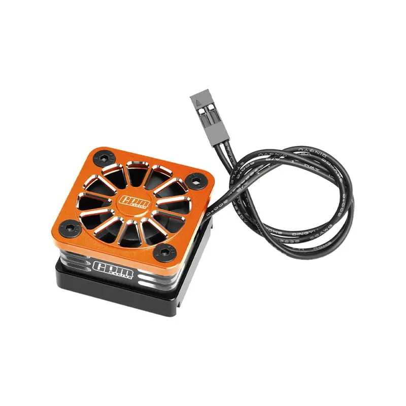 Aluminum 6061-T6 Alloy Esc High Speed Cooling Fan 20000 Rpm (Bl-2S: 3383 And Velineon Vxl-3S: 3355R) For Traxxas 1:16 Mini Xrt / Mini Maxx / 1:8 Jato 4X4 / 1:10 Slash Mudboss / Ford Fiesta St Rally - Orange 1