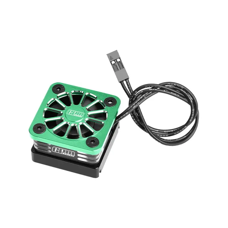 Aluminum 6061-T6 Alloy Esc High Speed Cooling Fan 20000 Rpm (Bl-2S: 3383 And Velineon Vxl-3S: 3355R) For Traxxas 1:16 Mini Xrt / Mini Maxx / 1:8 Jato 4X4 / 1:10 Slash Mudboss / Ford Fiesta St Rally - Green 1