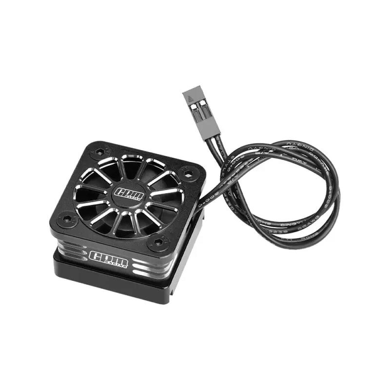 Aluminum 6061-T6 Alloy Esc High Speed Cooling Fan 20000 Rpm (Bl-2S: 3383 And Velineon Vxl-3S: 3355R) For Traxxas 1:16 Mini Xrt / Mini Maxx / 1:8 Jato 4X4 / 1:10 Slash Mudboss / Ford Fiesta St Rally - Black 1