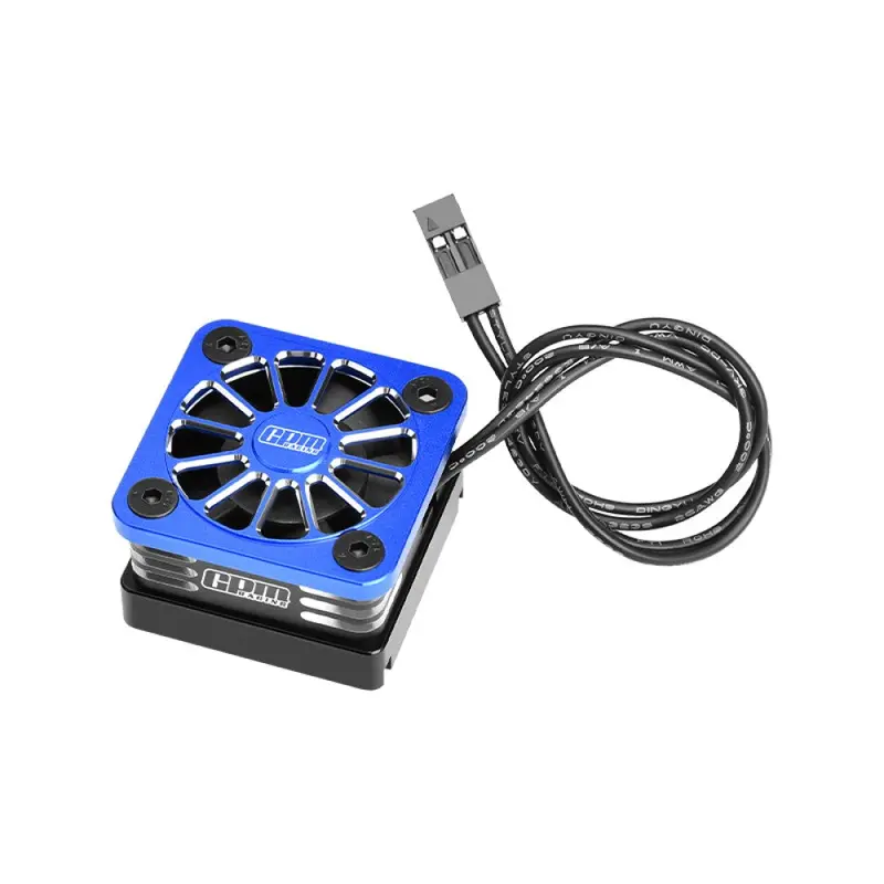 Aluminum 6061-T6 Alloy Esc High Speed Cooling Fan 20000 Rpm (Bl-2S: 3383 And Velineon Vxl-3S: 3355R) For Traxxas 1:16 Mini Xrt / Mini Maxx / 1:8 Jato 4X4 / 1:10 Slash Mudboss / Ford Fiesta St Rally - Blue 1