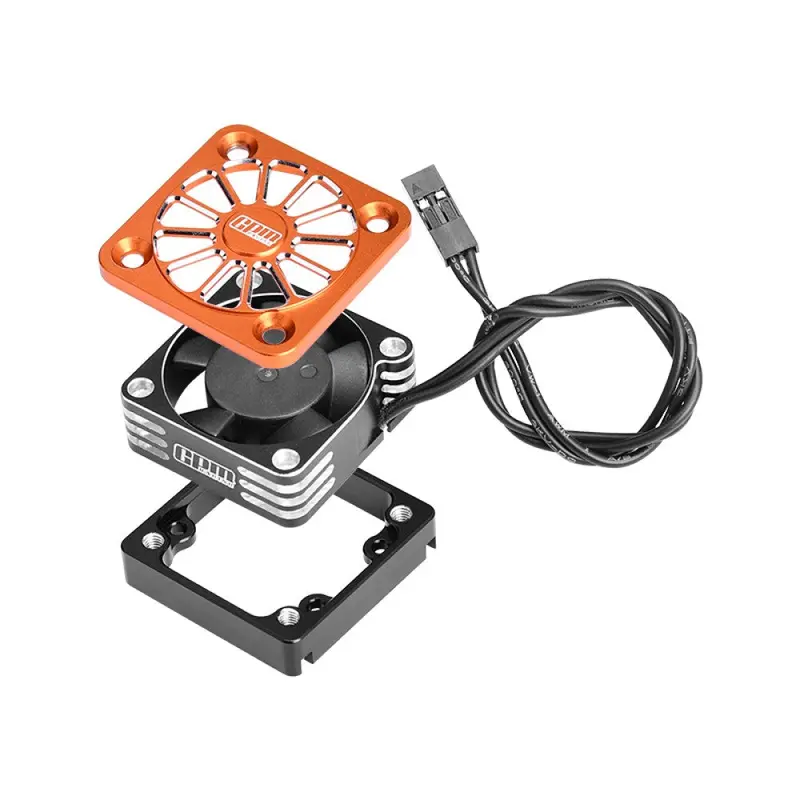 Aluminum 6061-T6 Alloy Esc High Speed Cooling Fan 20000 Rpm (Bl-2S: 3383 And Velineon Vxl-3S: 3355R) For Traxxas 1:16 Mini Xrt / Mini Maxx / 1:8 Jato 4X4 / 1:10 Slash Mudboss / Ford Fiesta St Rally - Red 2