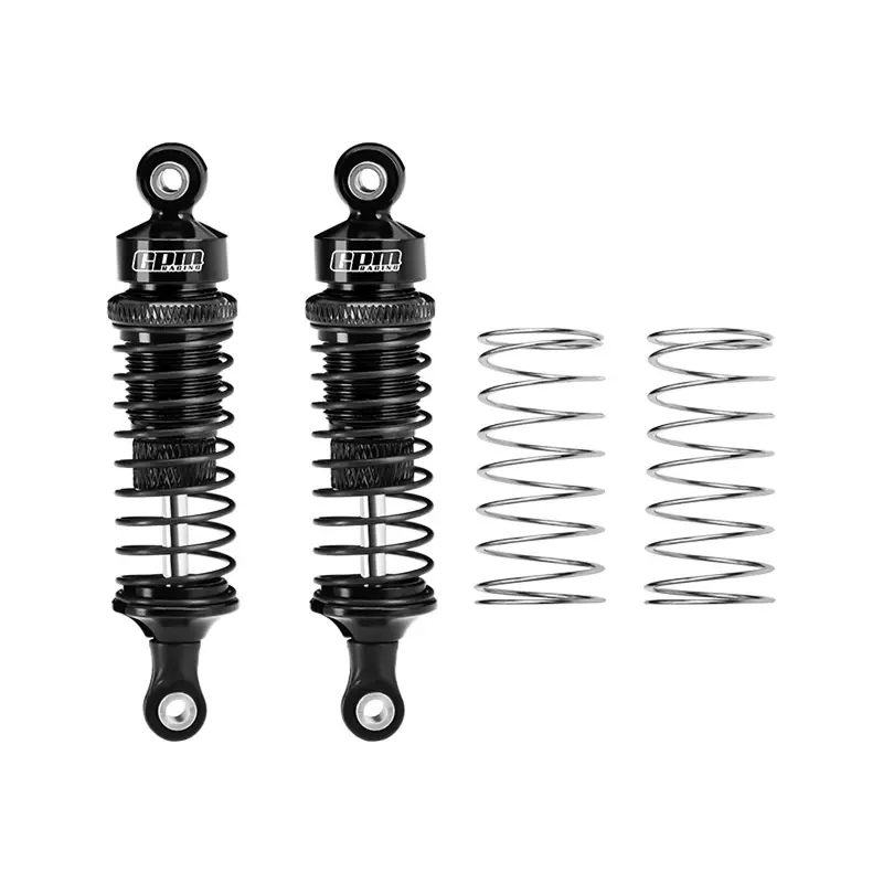 Aluminum 6061-T6 Alloy Front Adjustable Spring Shock Absorber 70Mm For Tamiya 1:10 Dt-04 R/C Fighter Nxgen-58741 Upgrades - Black 1