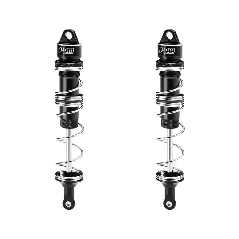 Aluminum 6061-T6 Alloy Front Double Section Spring Shock 125Mm For Losi 1/6 8Ight-X Super Lasernut 4Wd Brushless Buggy Rtr-Los04019 Upgrades - Black 1