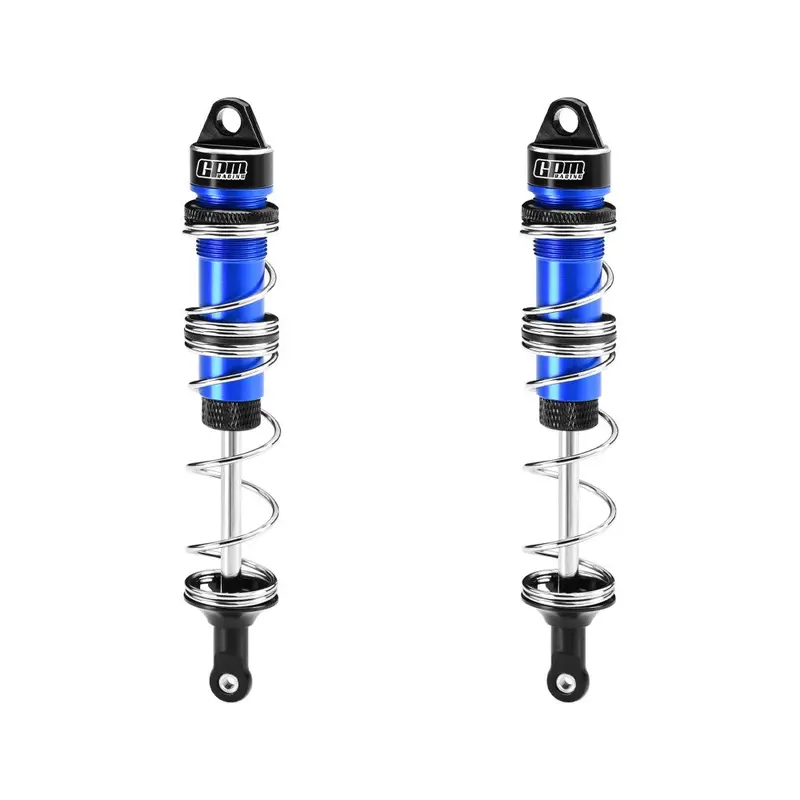 Aluminum 6061-T6 Alloy Front Double Section Spring Shock 125Mm For Losi 1/6 8Ight-X Super Lasernut 4Wd Brushless Buggy Rtr-Los04019 Upgrades - Blue 1