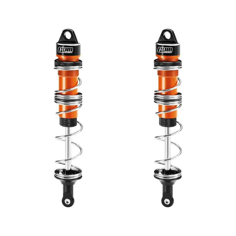 Aluminum 6061-T6 Alloy Front Double Section Spring Shock 125Mm For Losi 1/6 8Ight-X Super Lasernut 4Wd Brushless Buggy Rtr-Los04019 Upgrades - Orange 1