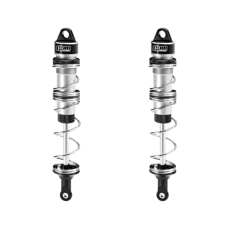 Aluminum 6061-T6 Alloy Front Double Section Spring Shock 125Mm For Losi 1/6 8Ight-X Super Lasernut 4Wd Brushless Buggy Rtr-Los04019 Upgrades - Silver 1